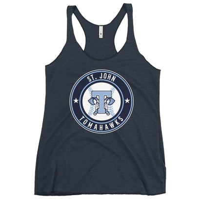 Performance | Thin Racerback Tank Top | Saint John Tomahawks | Badge Logo
