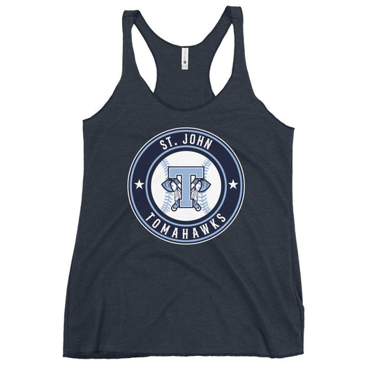 Performance | Thin Racerback Tank Top | Saint John Tomahawks | Badge Logo