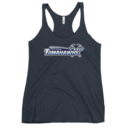 Performance | Thin Racerback Tank Top | Saint John Tomahawks | Script Logo