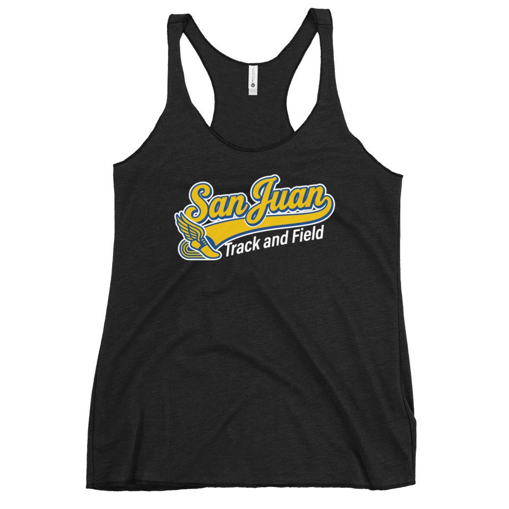 Performance | Thin Racerback Tank Top | San Juan Track and Field | Script Logo