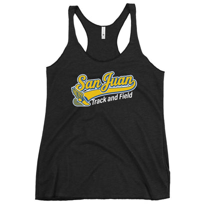 Performance | Thin Racerback Tank Top | San Juan Track and Field | Script Logo