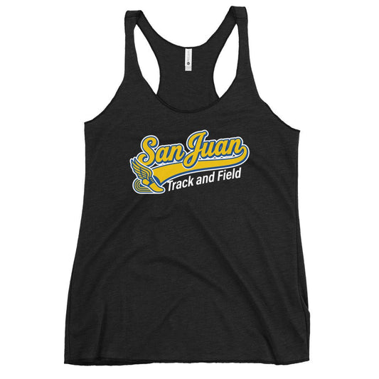 Performance | Thin Racerback Tank Top | San Juan Track and Field | Script Logo