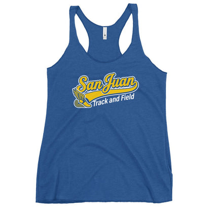 Performance | Thin Racerback Tank Top | San Juan Track and Field | Script Logo