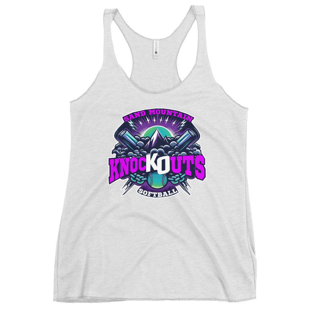 Performance | Thin Racerback Tank Top | Sand Mountain Knockouts | Ball & Bat Logo
