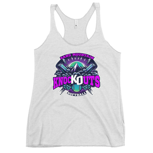 Performance | Thin Racerback Tank Top | Sand Mountain Knockouts | Ball & Bat Logo