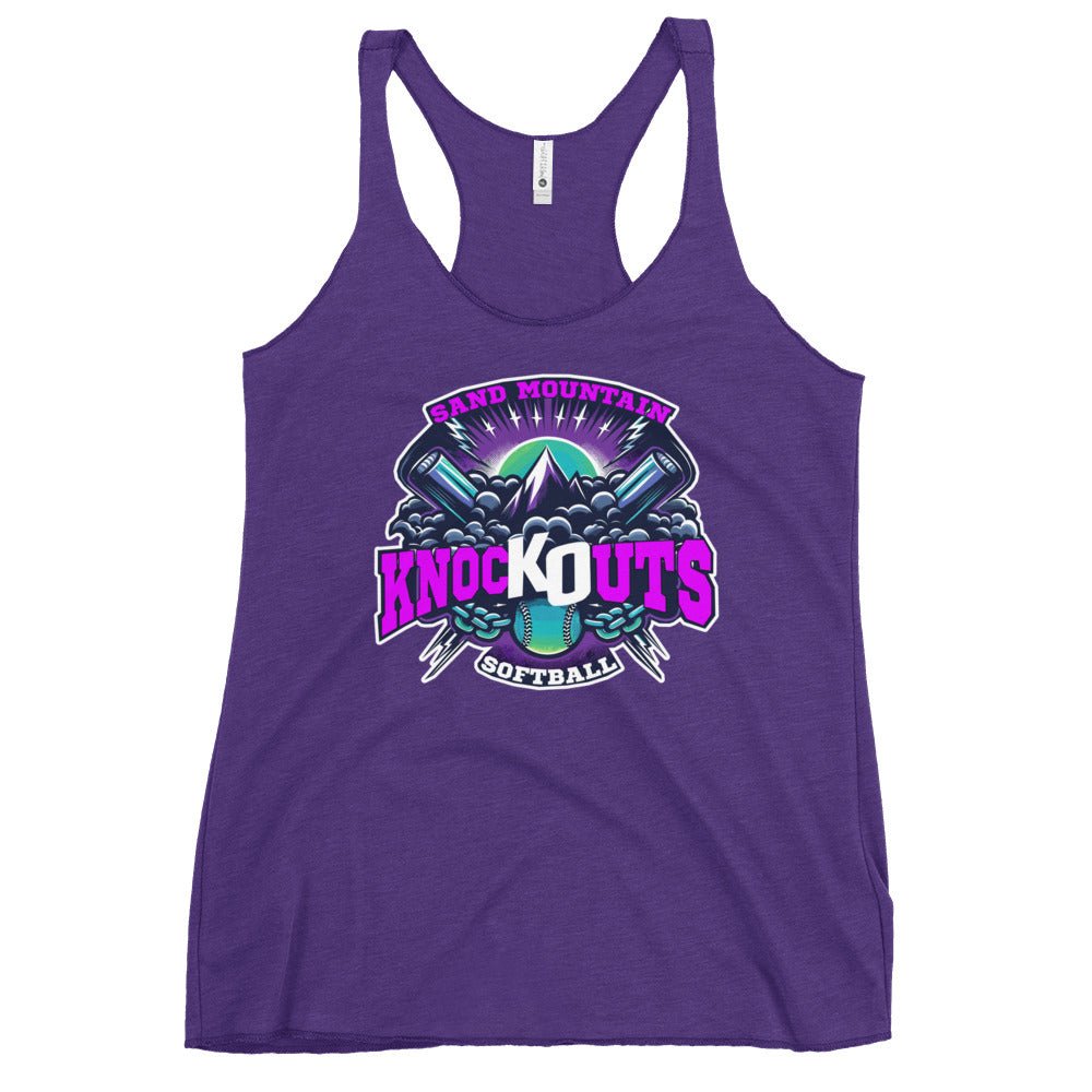 Performance | Thin Racerback Tank Top | Sand Mountain Knockouts | Ball & Bat Logo