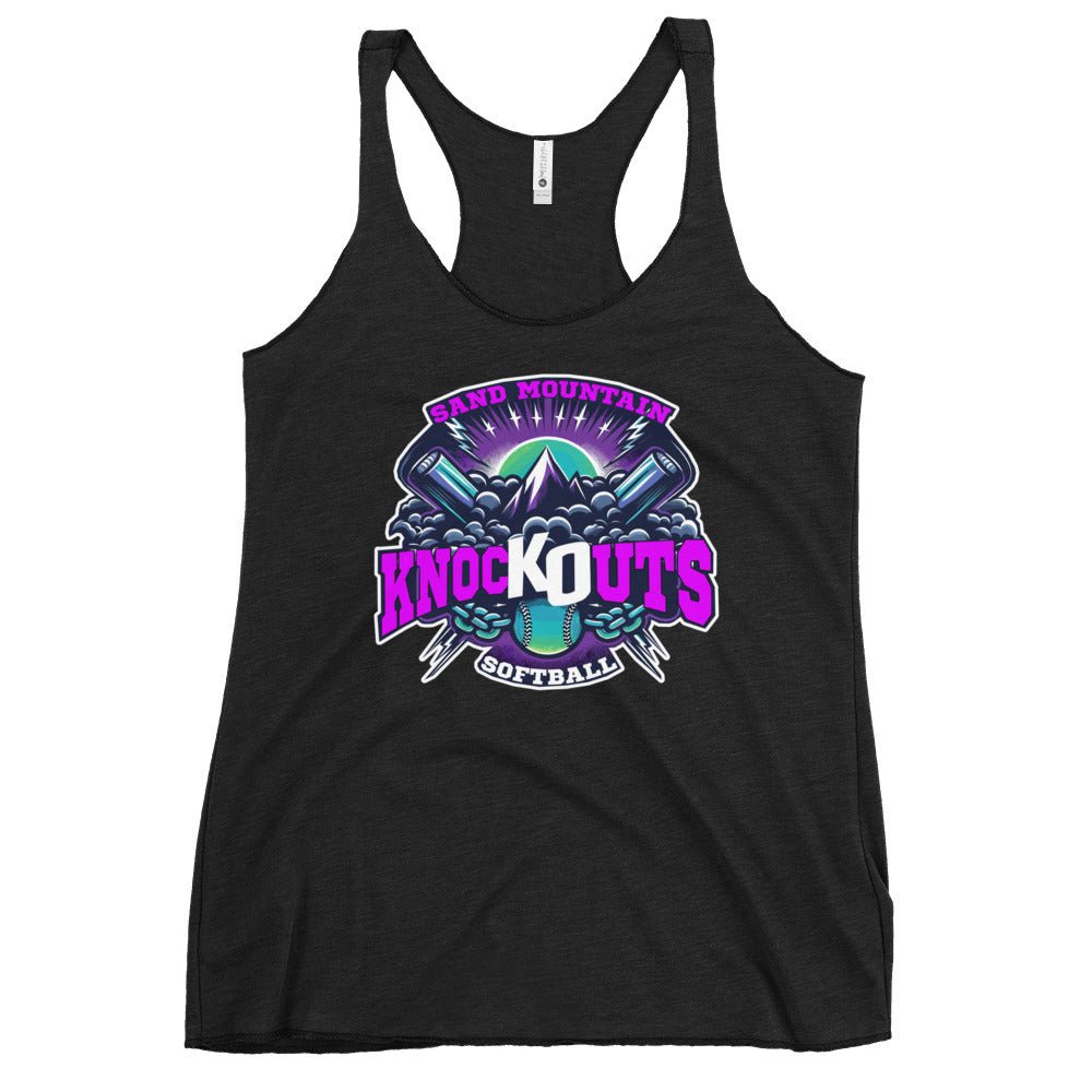 Performance | Thin Racerback Tank Top | Sand Mountain Knockouts | Ball & Bat Logo