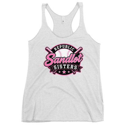 Performance | Thin Racerback Tank Top | Sandlot Sisters | Badge Logo