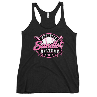 Performance | Thin Racerback Tank Top | Sandlot Sisters | Badge Logo