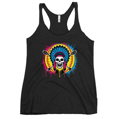Performance | Thin Racerback Tank Top | Savage Softball | Emblem Logo