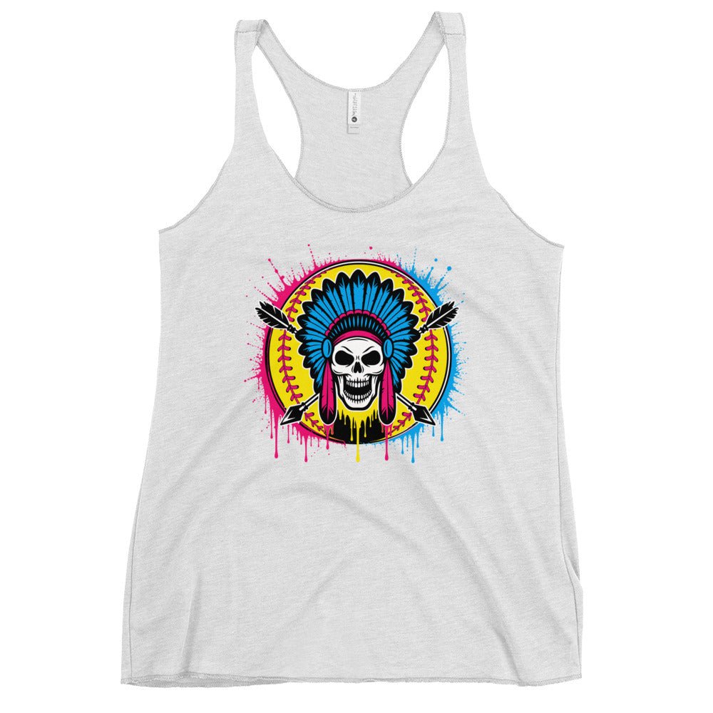 Performance | Thin Racerback Tank Top | Savage Softball | Emblem Logo