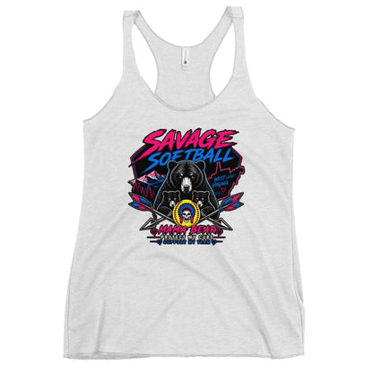 Performance | Thin Racerback Tank Top | Savage Softball | Mascot Logo