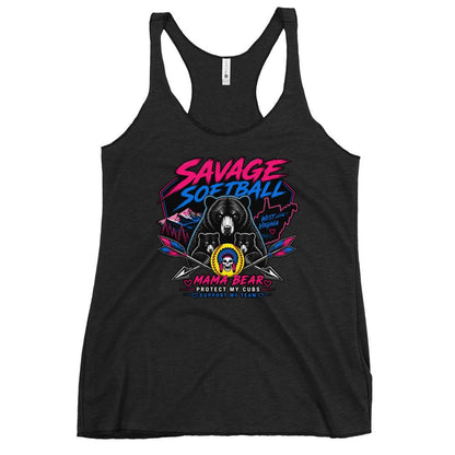 Performance | Thin Racerback Tank Top | Savage Softball | Mascot Logo