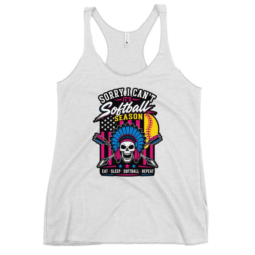 Performance | Thin Racerback Tank Top | Savage Softball | Tribal Ace Logo