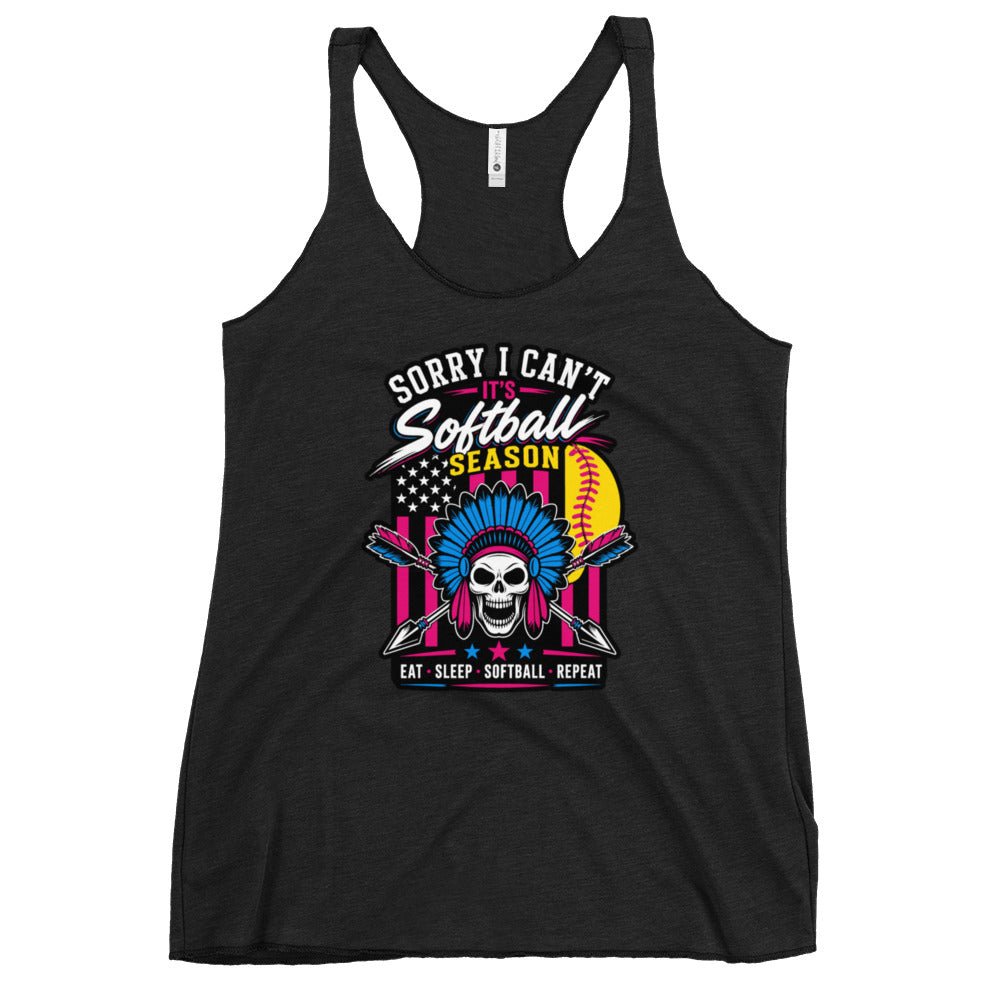 Performance | Thin Racerback Tank Top | Savage Softball | Tribal Ace Logo