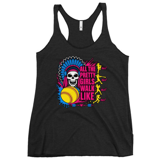 Performance | Thin Racerback Tank Top | Savage Softball | Varsity Vanguard Logo