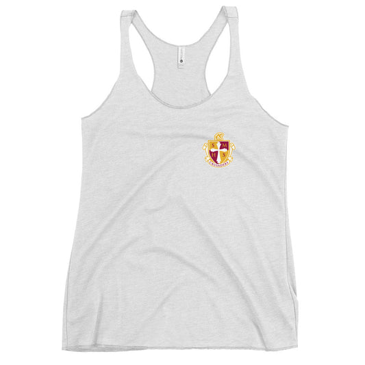 Performance | Thin Racerback Tank Top | Scecina High School Track and Field | Crest Logo
