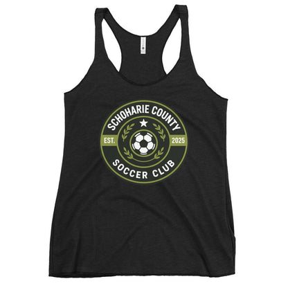 Performance | Thin Racerback Tank Top | Schoharie County Soccer Club | Badge Logo