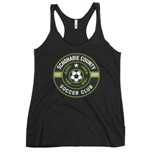 Performance | Thin Racerback Tank Top | Schoharie County Soccer Club | Badge Logo