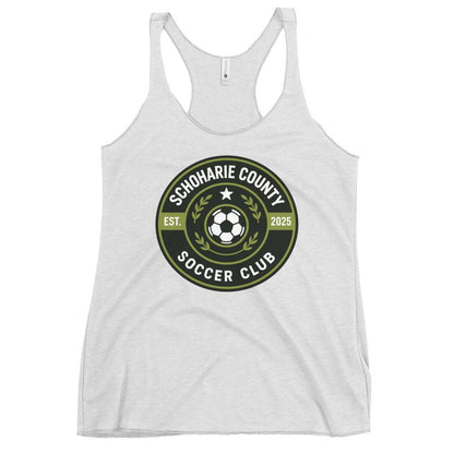 Performance | Thin Racerback Tank Top | Schoharie County Soccer Club | Badge Logo