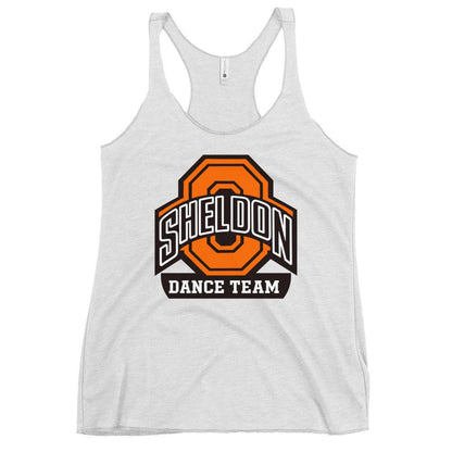 Performance | Thin Racerback Tank Top | Sheldon Dance Team | Emblem Logo