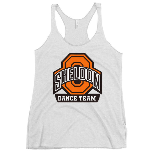 Performance | Thin Racerback Tank Top | Sheldon Dance Team | Emblem Logo