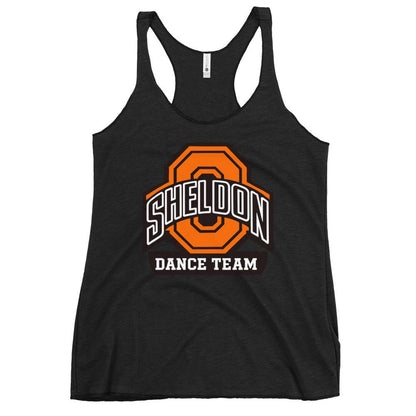 Performance | Thin Racerback Tank Top | Sheldon Dance Team | Emblem Logo