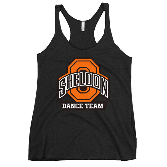 Performance | Thin Racerback Tank Top | Sheldon Dance Team | Emblem Logo