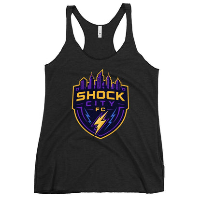 Performance | Thin Racerback Tank Top | Shock City FC | Crest Logo