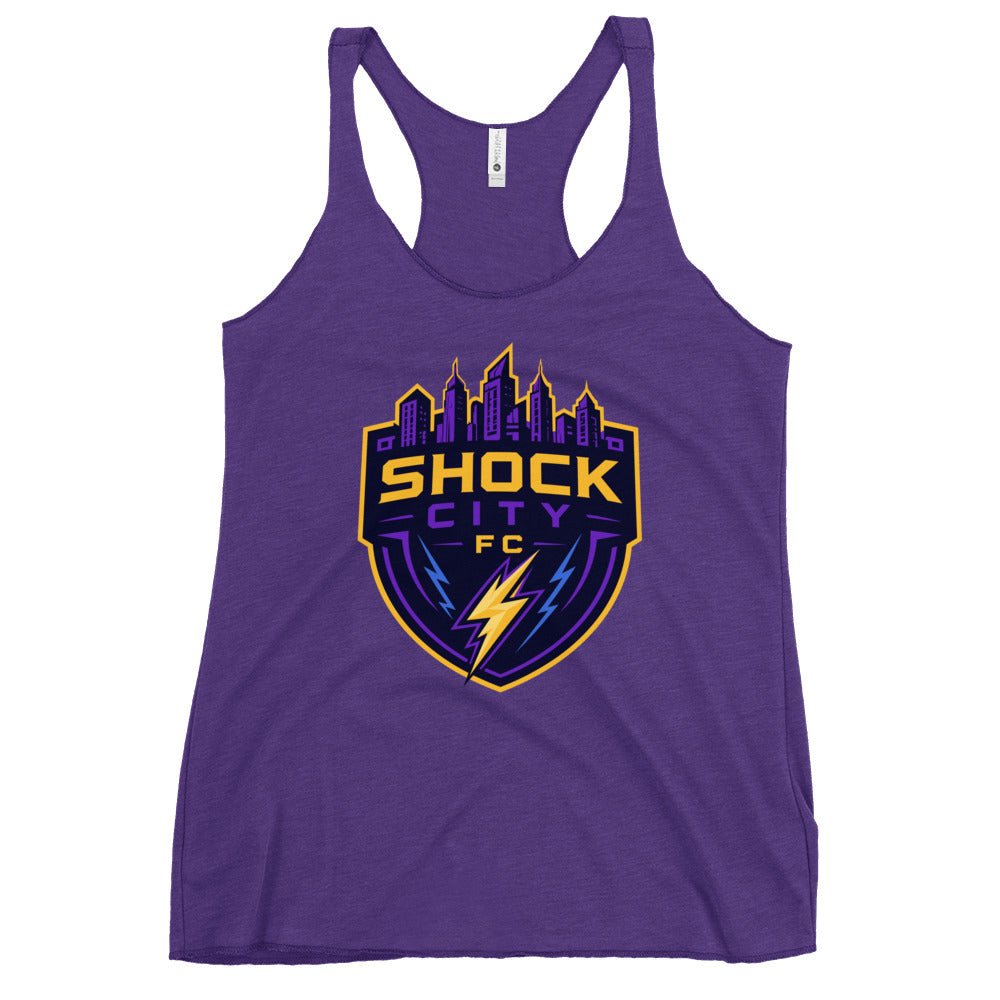 Performance | Thin Racerback Tank Top | Shock City FC | Crest Logo