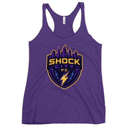 Performance | Thin Racerback Tank Top | Shock City FC | Crest Logo