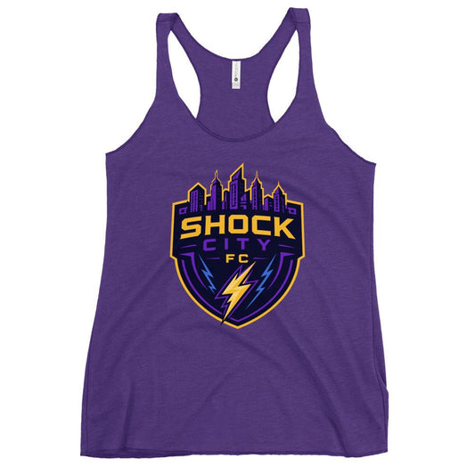 Performance | Thin Racerback Tank Top | Shock City FC | Crest Logo