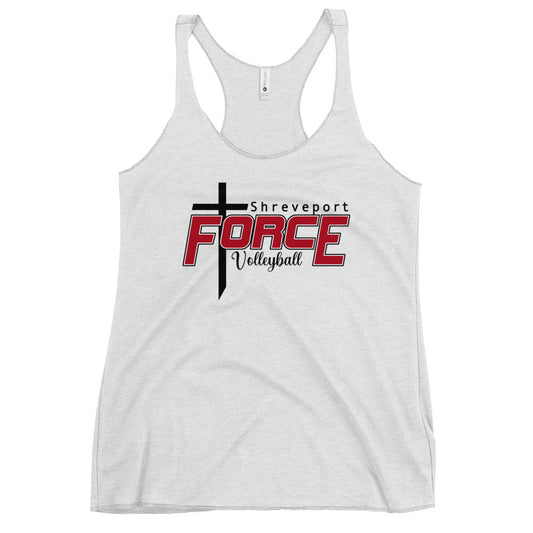Performance | Thin Racerback Tank Top | Shreveport Force Volleyball | Crest Logo