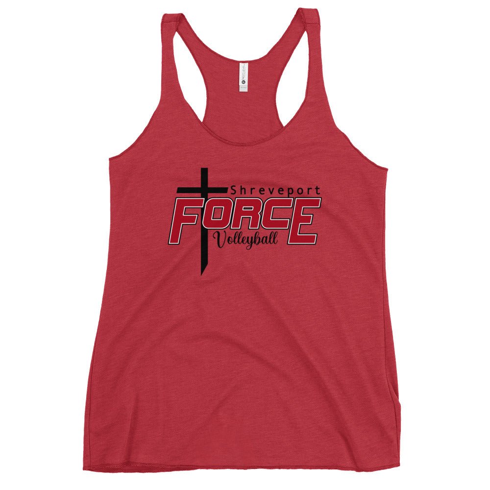 Performance | Thin Racerback Tank Top | Shreveport Force Volleyball | Crest Logo
