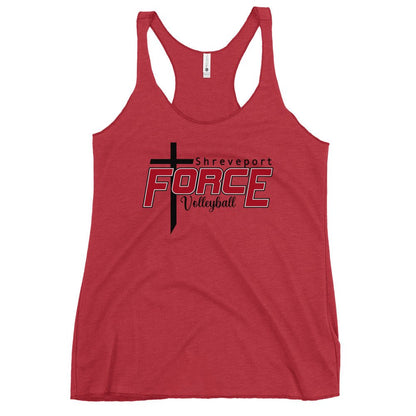 Performance | Thin Racerback Tank Top | Shreveport Force Volleyball | Crest Logo