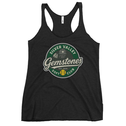 Performance | Thin Racerback Tank Top | Silver Valley Gemstones | Badge Logo