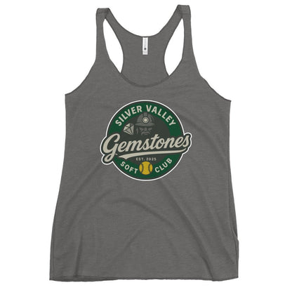 Performance | Thin Racerback Tank Top | Silver Valley Gemstones | Badge Logo