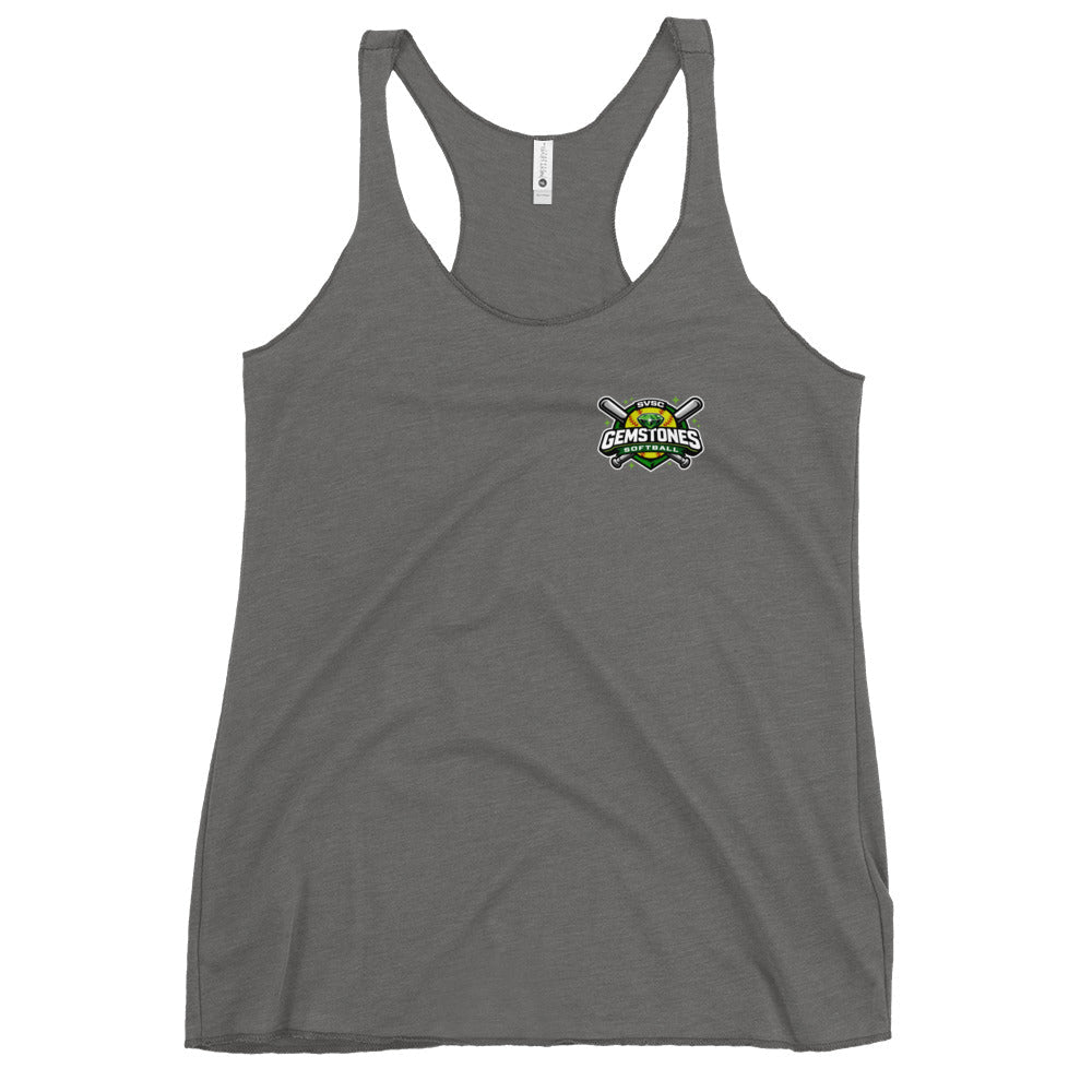 Performance | Thin Racerback Tank Top | Silver Valley Gemstones | Vanguard Logo