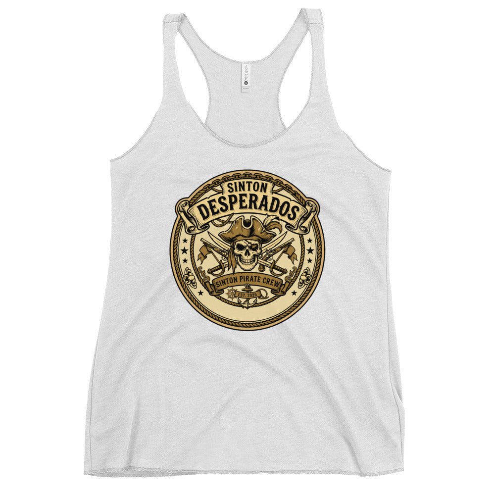 Performance | Thin Racerback Tank Top | Sinton Desperados Baseball | Badge Logo