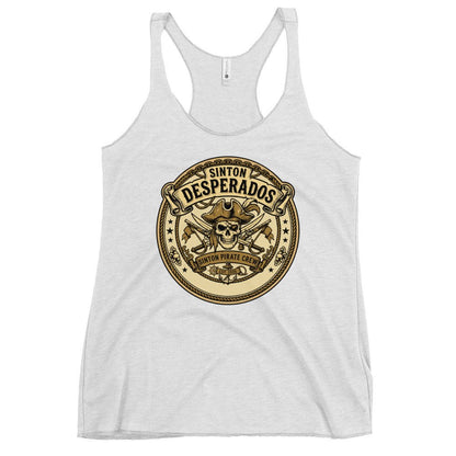 Performance | Thin Racerback Tank Top | Sinton Desperados Baseball | Badge Logo
