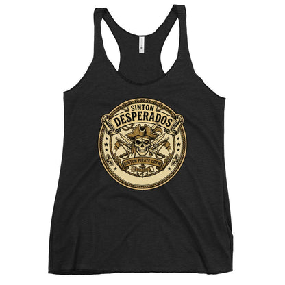 Performance | Thin Racerback Tank Top | Sinton Desperados Baseball | Badge Logo