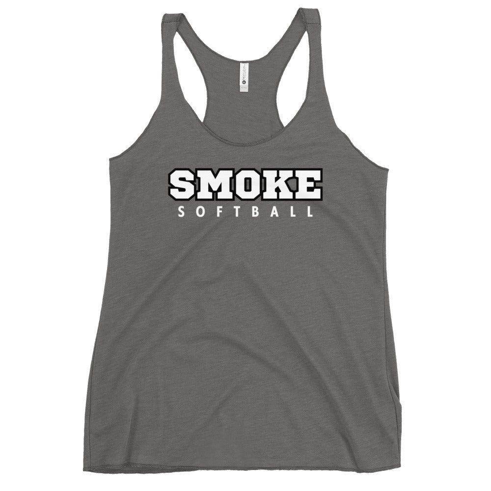 Performance | Thin Racerback Tank Top | Smoke 14U Softball | Crest Logo