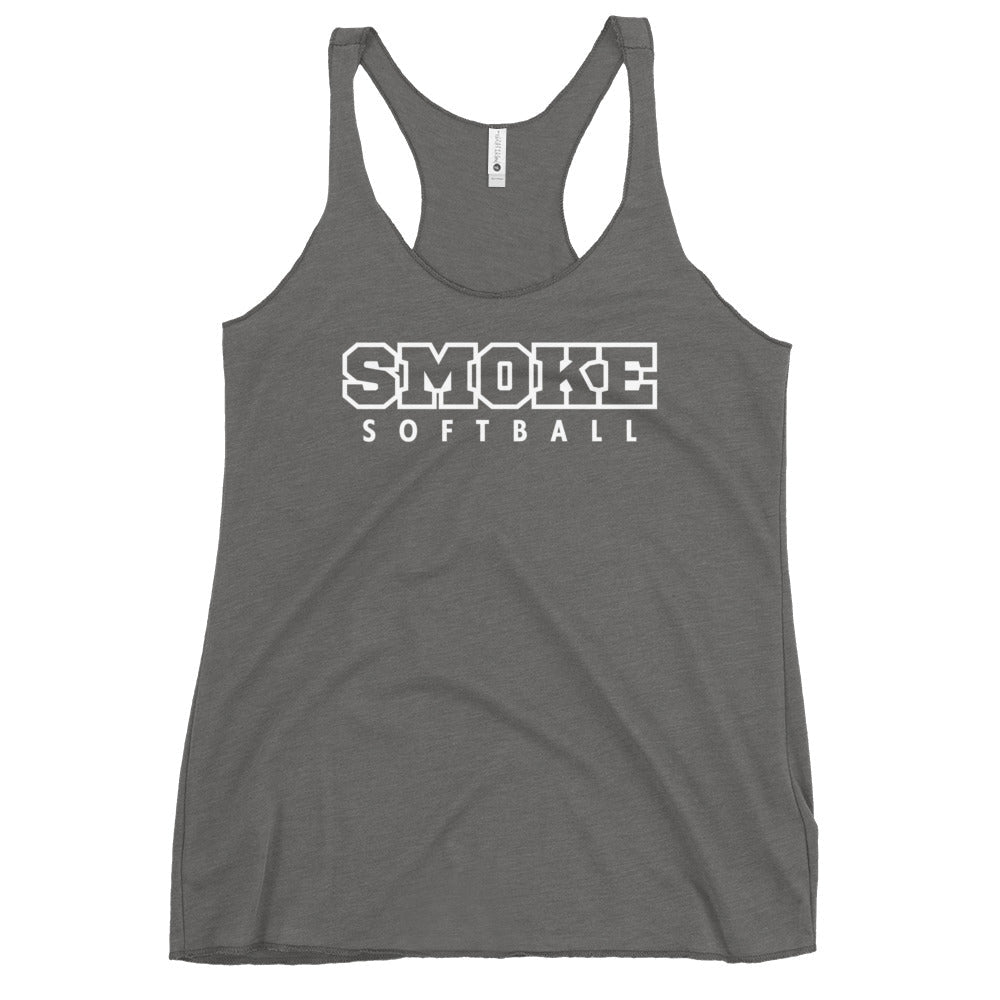 Performance | Thin Racerback Tank Top | Smoke 14U Softball | Emblem Logo