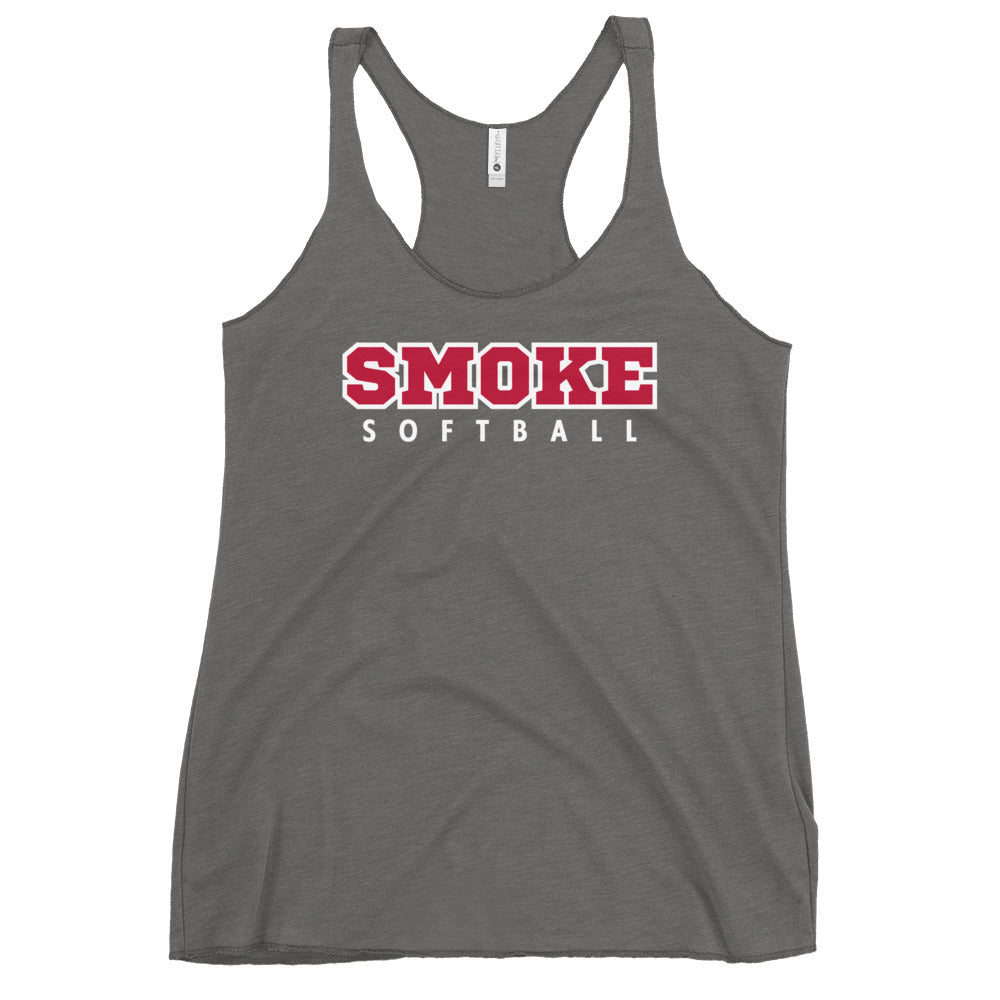 Performance | Thin Racerback Tank Top | Smoke 14U Softball | Modern Script Logo
