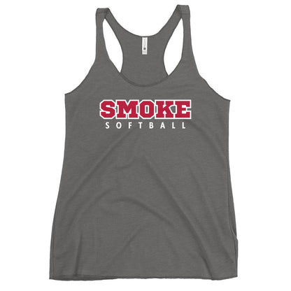 Performance | Thin Racerback Tank Top | Smoke 14U Softball | Modern Script Logo
