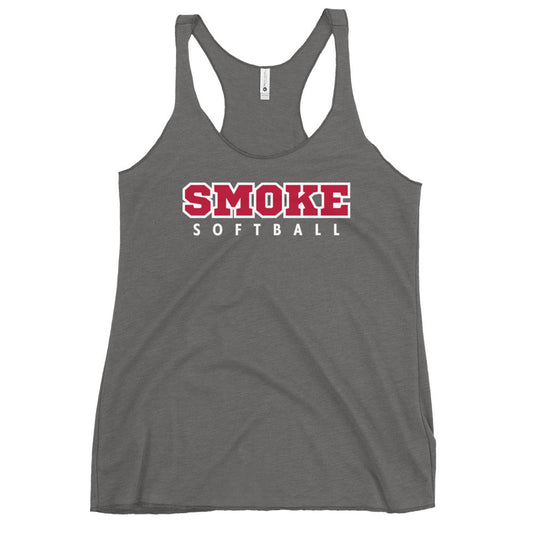 Performance | Thin Racerback Tank Top | Smoke 14U Softball | Modern Script Logo
