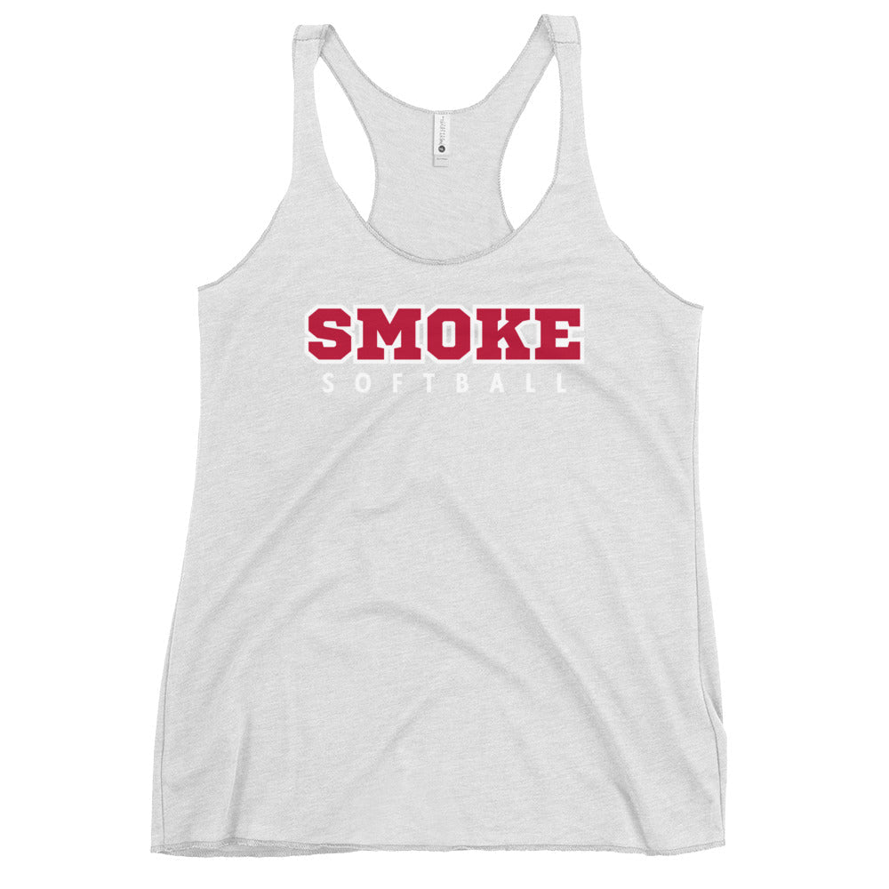 Performance | Thin Racerback Tank Top | Smoke 14U Softball | Modern Script Logo