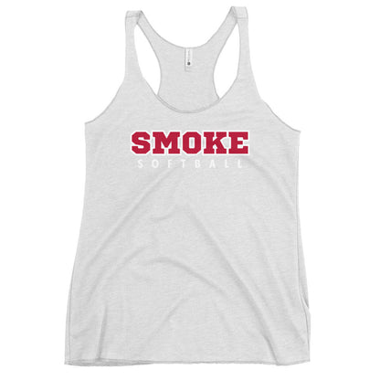 Performance | Thin Racerback Tank Top | Smoke 14U Softball | Modern Script Logo