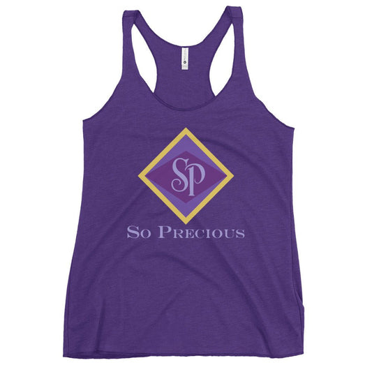 Performance | Thin Racerback Tank Top | So Precious Goods | Amethyst Aura Logo