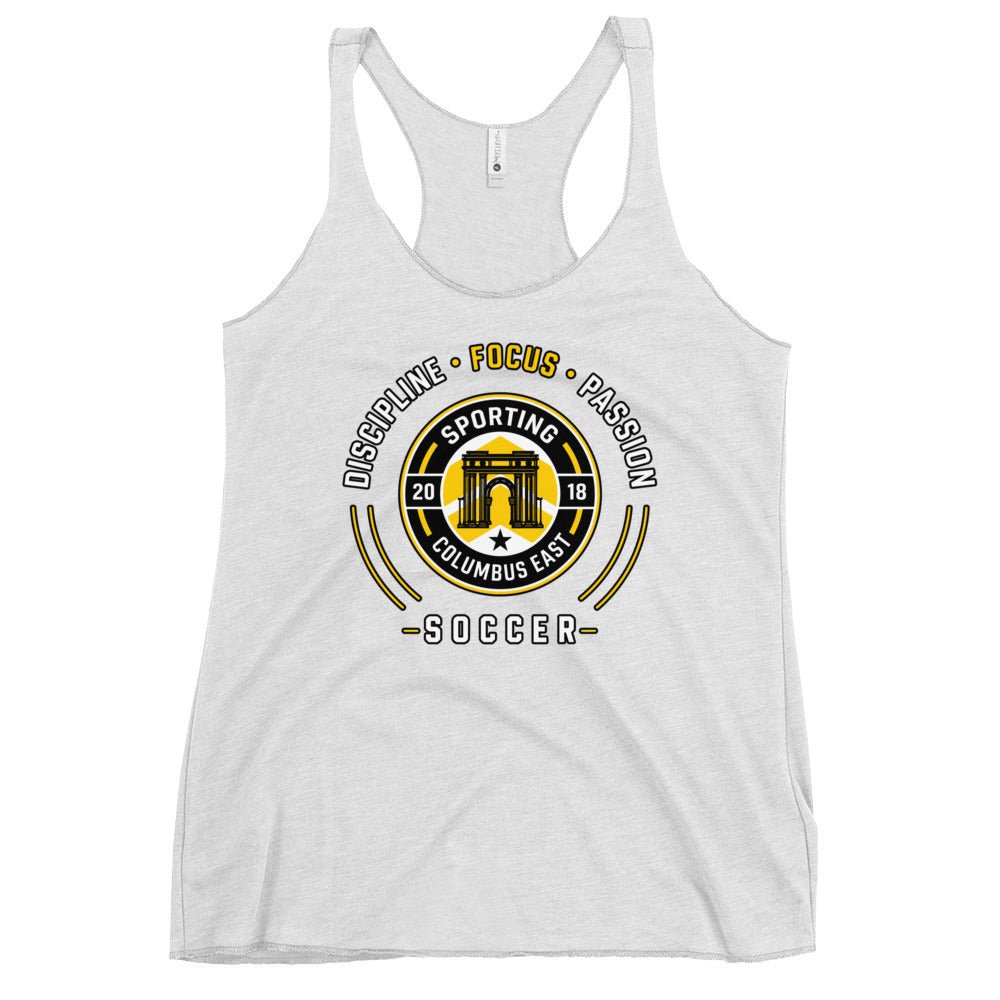 Performance | Thin Racerback Tank Top | Sporting Columbus East | Emblem Logo